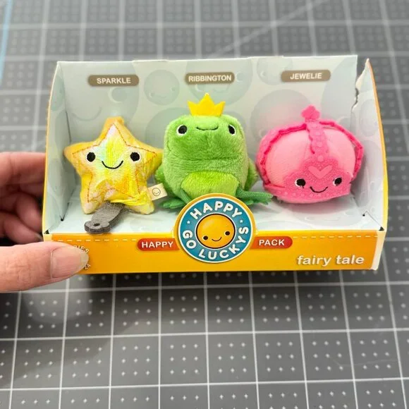 New Happy Go Luckys "Fairy Tale" 3 PC Mini Plush Toy Set - Picture 2 of 5